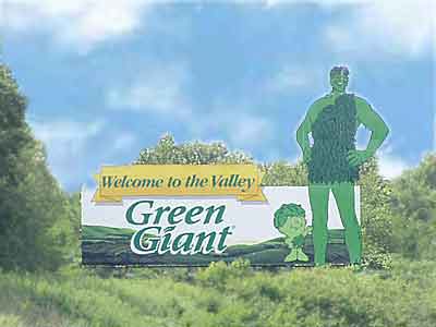 Green Giant Hwy sign