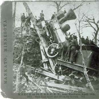Train Wreck Near Kasota Minnesota 1875 - 2