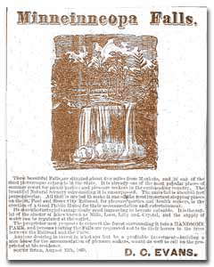 Minneopa Falls 1869 Ad
