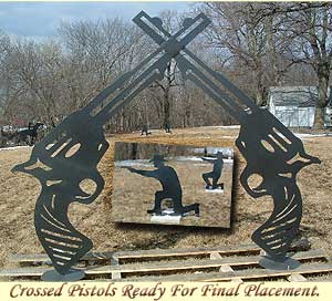 Crossed Pistols of Jesse James