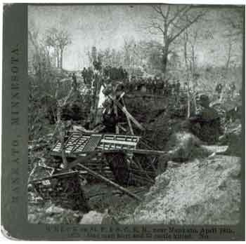 Train Wreck Near Kasota Minnesota 1875 - 1
